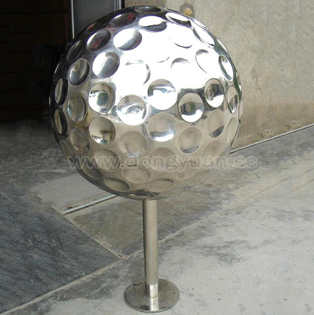 Inox Steel Golf Ball Water Fountain Outdoor , Stainless Steel Art Sculpture Construction