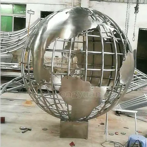 2000mm Giant Stainless Steel Earth Globe Sculpture for Outdoor Decoration