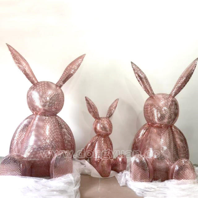 Large Stainless Steel Bunny Rabbitfor Outdoor Sculpture Decoration