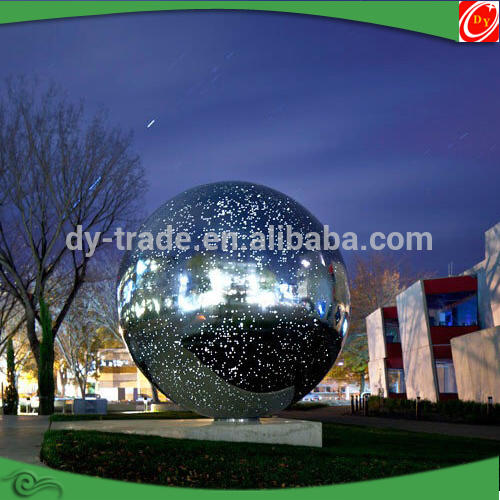 Shiny Stainless Steel Large Decoration Sculpture with Light