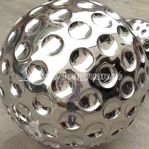 Hollow Stainless Steel Golf Sphere Sculpture for Golf Decoration