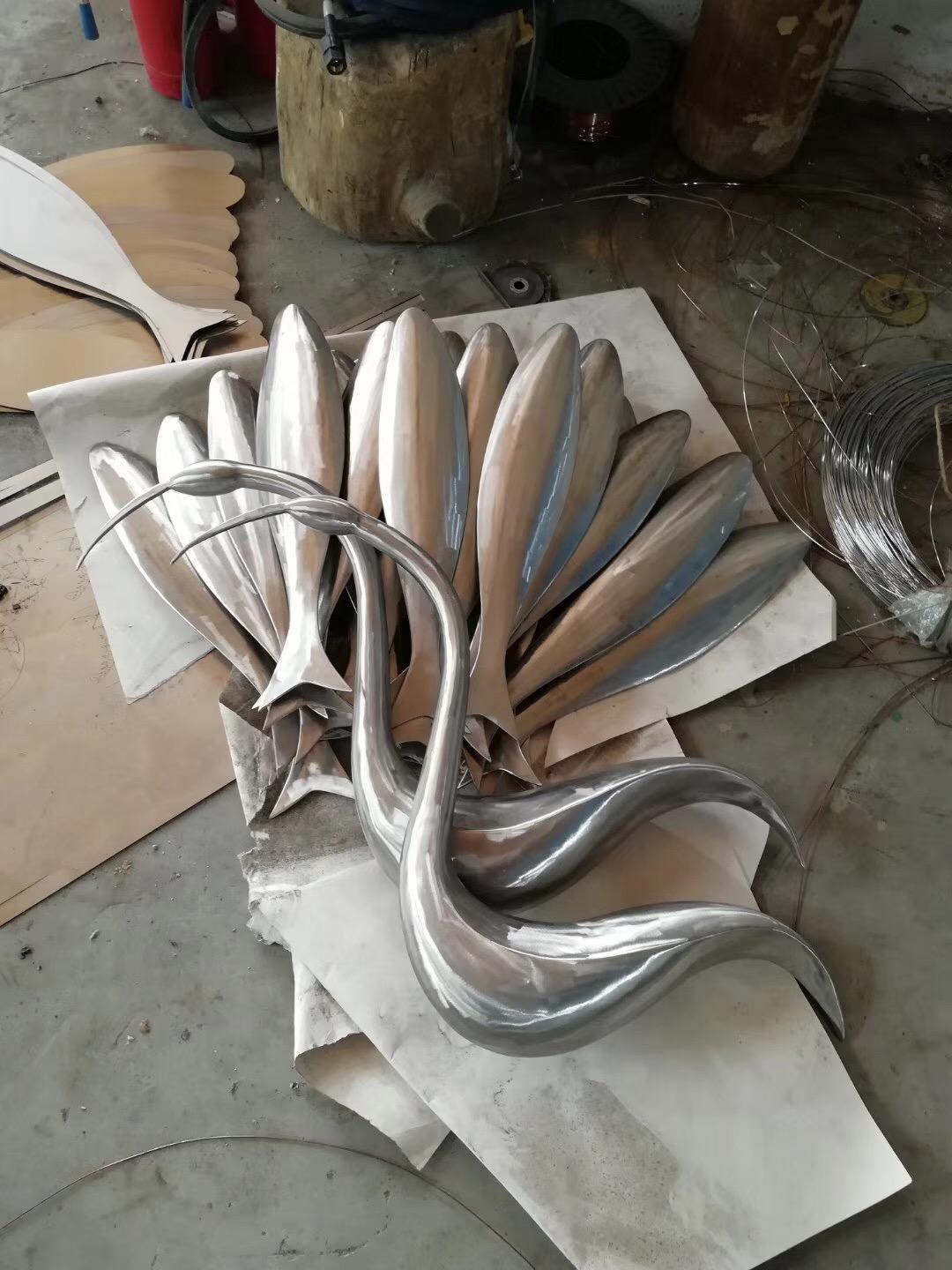 Metal Stainless Steel Fish Sculpture