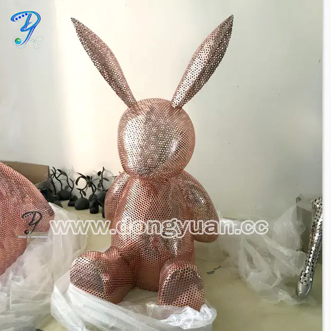 Large Stainless Steel Bunny Rabbitfor Outdoor Sculpture Decoration