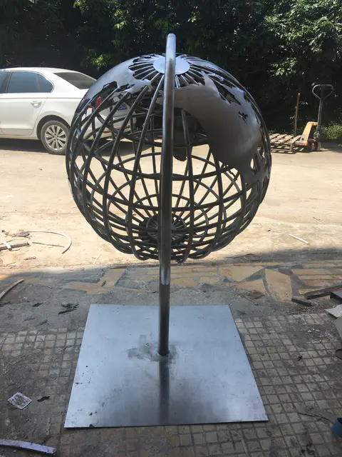 world map sphere/sculpture