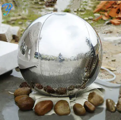 Gazing Stainless Steel Hollow Ball Waterfall Fountain