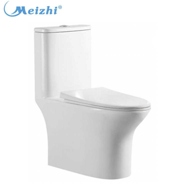 One piece white color bathroom sanitary ware commode toilet