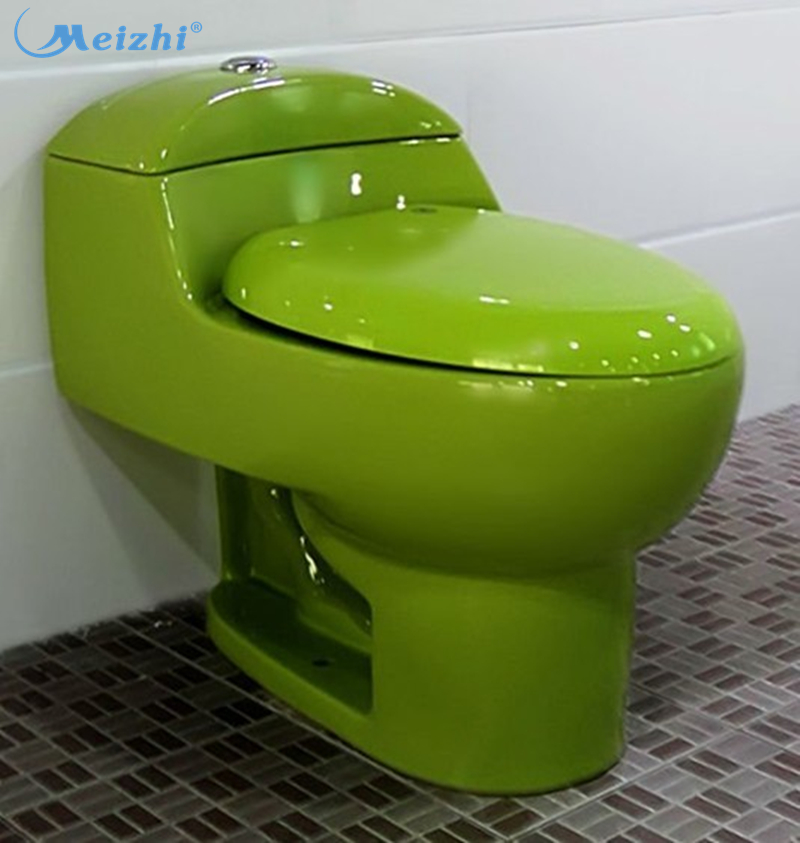 One-piece siphonic sanitary modern color red sanitary,green colored toilet