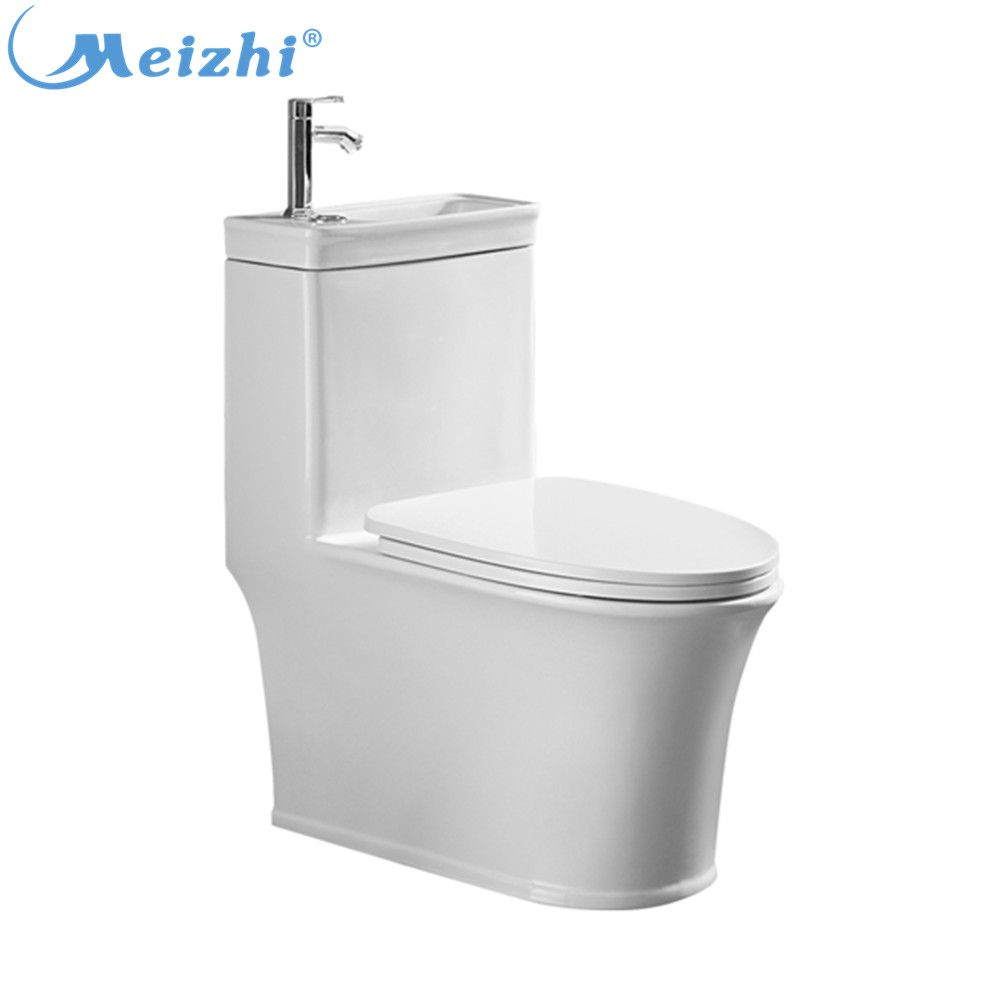 New style save water ceramic toilet seat with wash basin