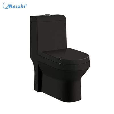 Home Porcelain Sanitary Ware Siphonic Women Stool Wc Black Color Toilet
