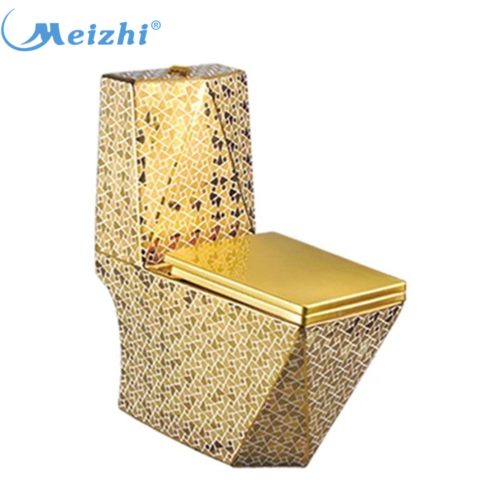 Hot Sale Ceramic Siphonic And Washdown Sanitary Ware Gold Toilet