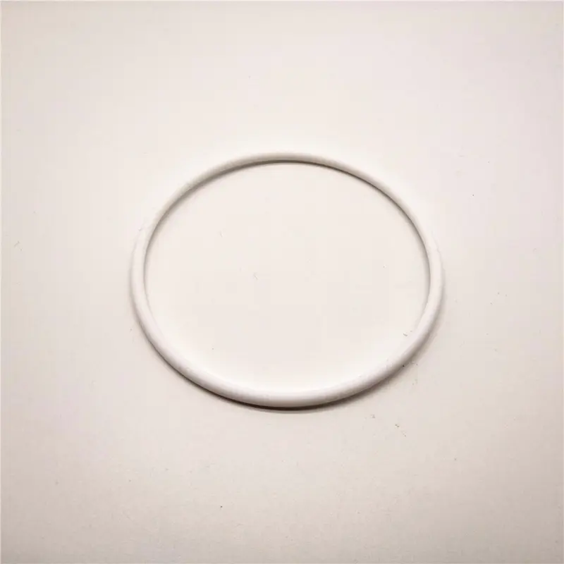 corrosion resistance plastic white virgin pure PTFE o ring by CNC process