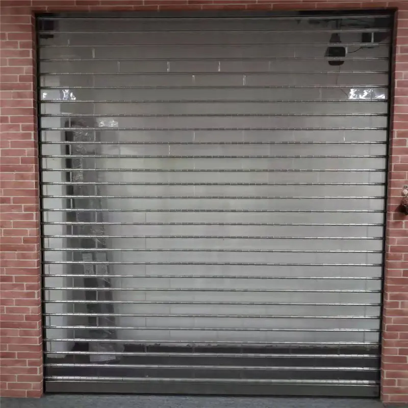 Transparent roller shutter 12*7 feet automatic polycarbonate pc door