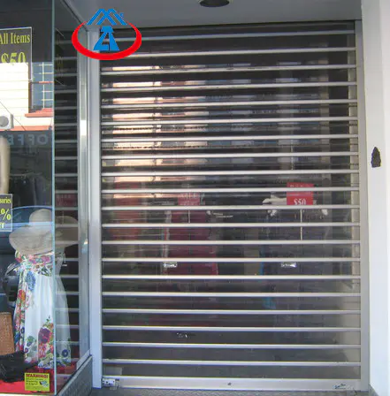 Polycarbonate Transparent Roller Shutter Door for Commercial Store PC Security Rolling Door Automatic