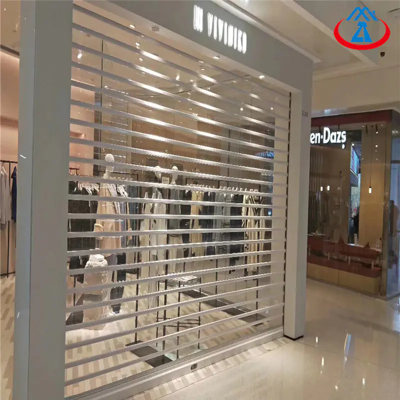 Customized Commercial Shop Transparent PC AcrylicRolling Shutter Door Free N95 Mask