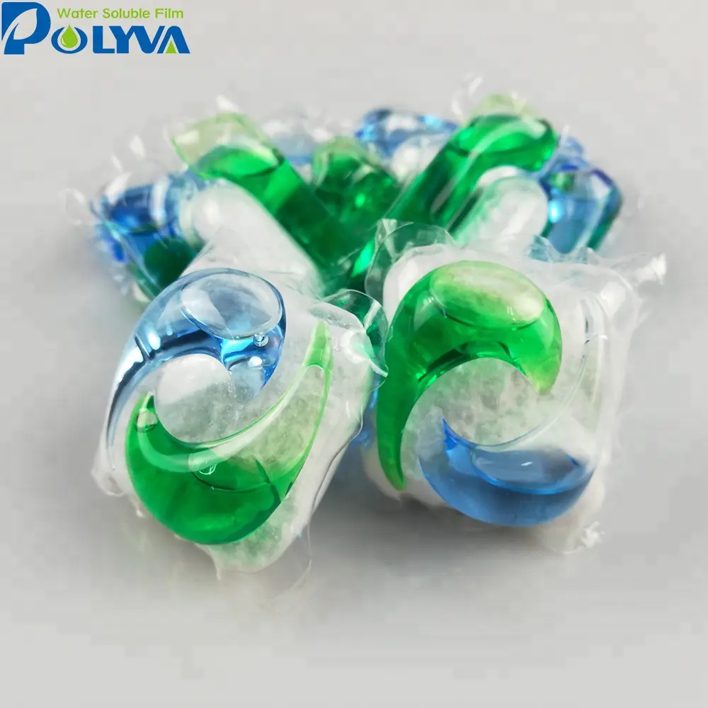 Polyva water soluble 3in1 soap liquid laundry detergent pods for washing clothes