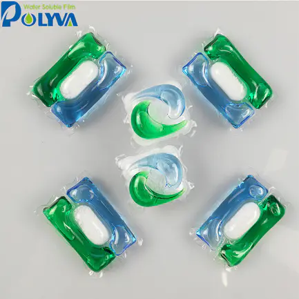 POLYVA производит полностью автоматическую машину для фасовки и упаковки стирального порошка в капсулы.
