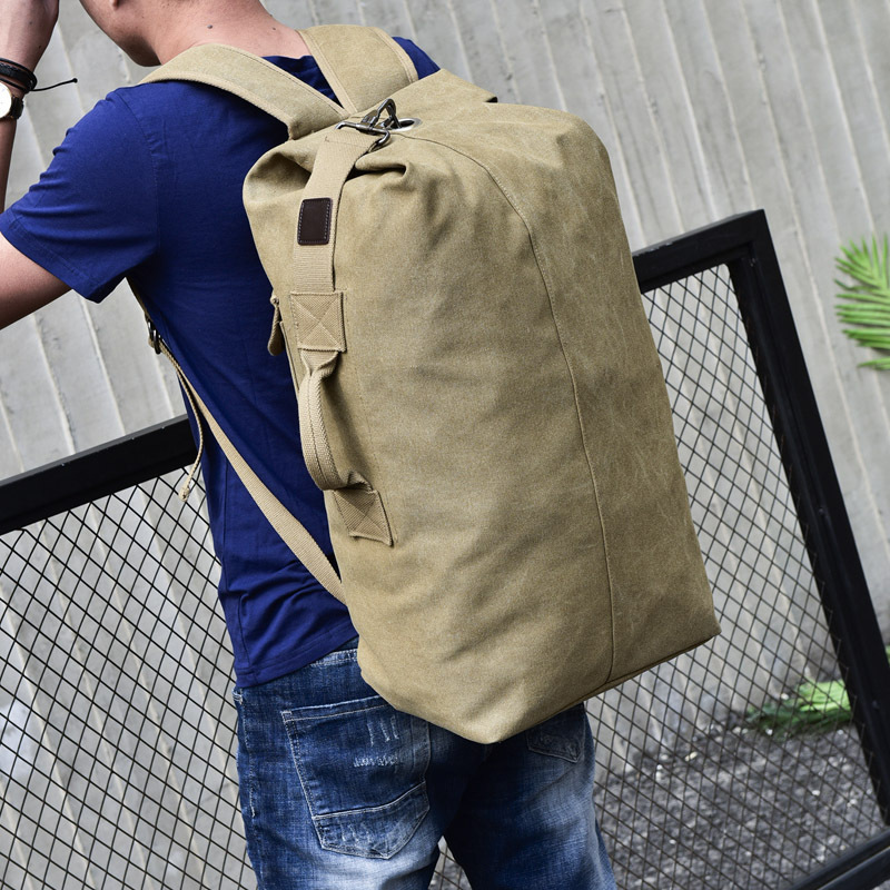 Fashion large capacity cotton mens student outdoor travel backpack