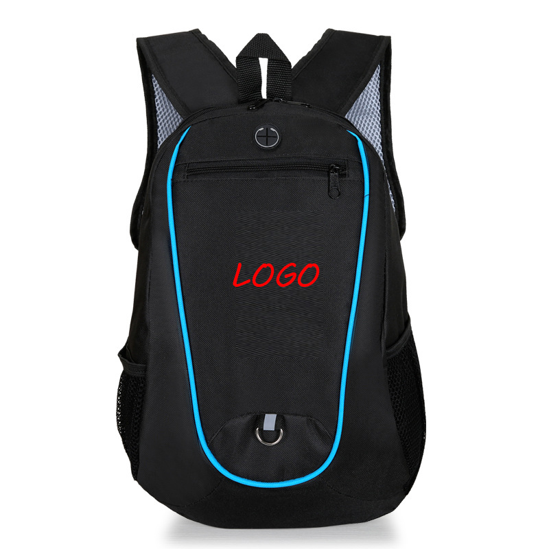 Factory wholesale black outdoor sports travel 600D polyester backpack