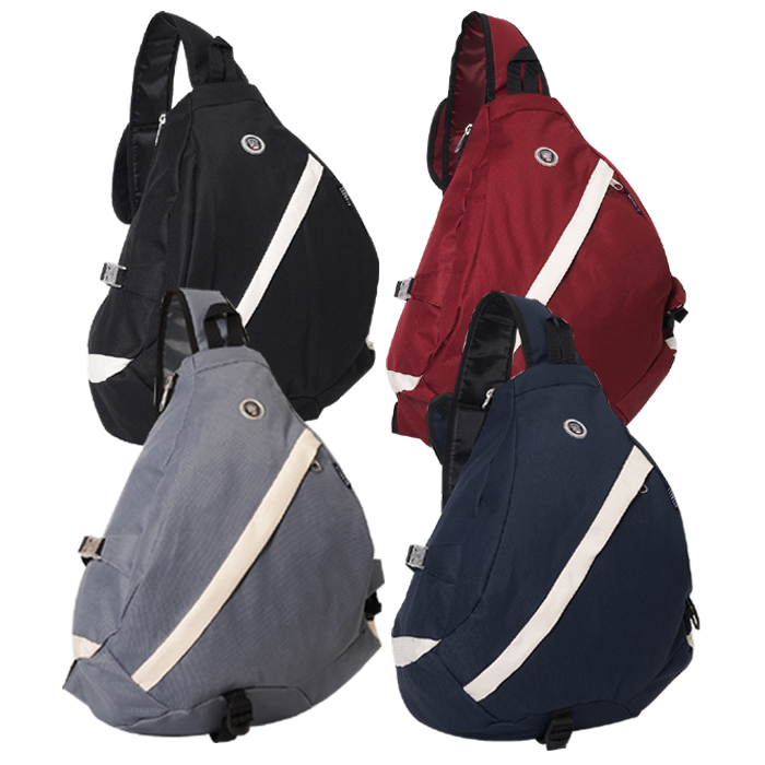 Custom Logo Stripe Design Sporty Sling Backpack Bag