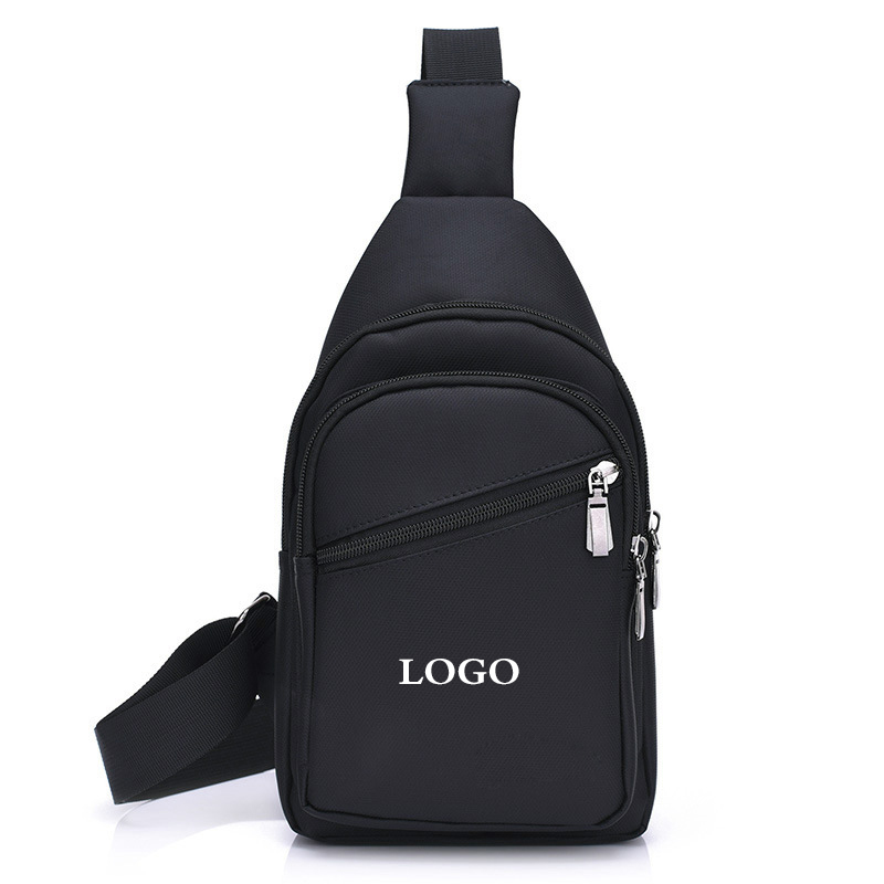 Outdoor black school bag travel sport chest bag crossbody sling bag for men
