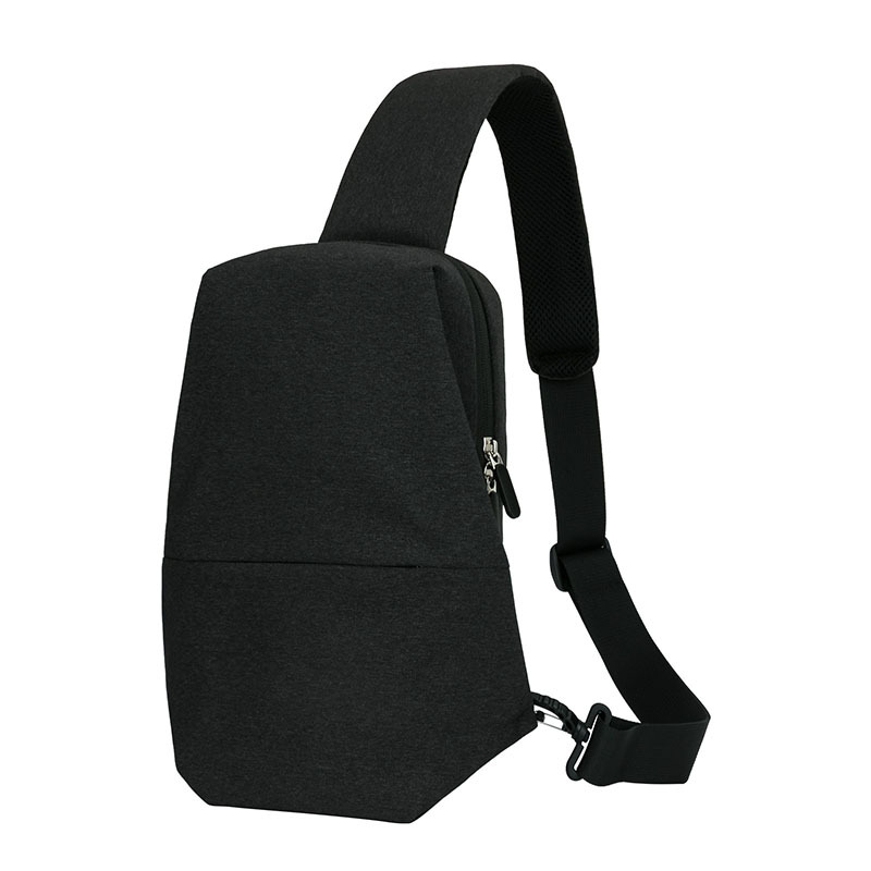 Custom single strap backpack travel waterproof black sling bag messenger bag for men
