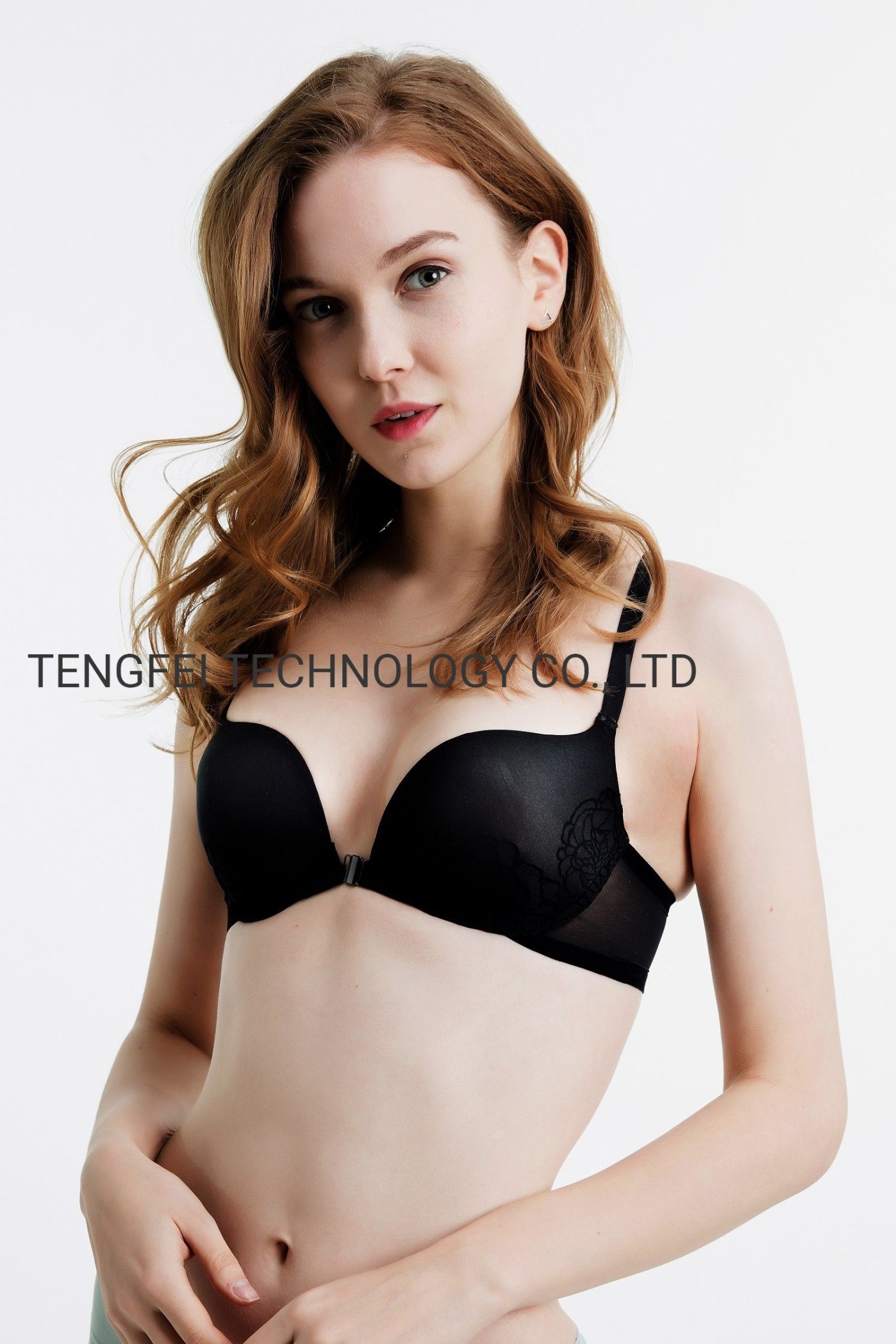 Ladies′ Seamless Front Closure Underwear Bra Lingerie with Senselast 3D on The Back