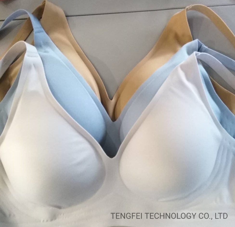 Ladies′ Senselast 3D Printing Seamless V-Neck One-Piece Underwear Bra Lingerie