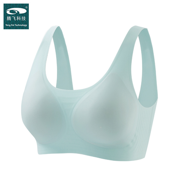Women′s Knitted Seamless Comfortable Bra Wide Strap Removable Padded Cups