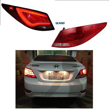 Vland factory car taillights for Accent 2011-2013 Verna LED tail light plug and play LED taillights