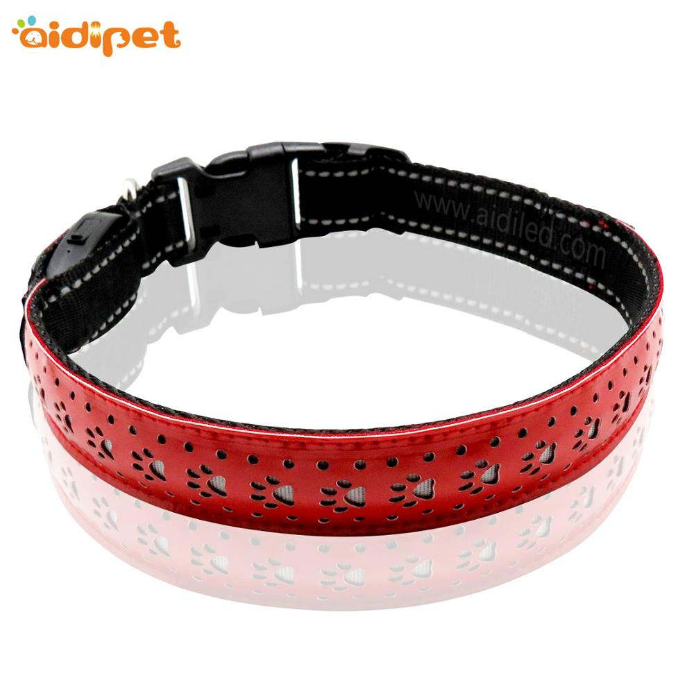 manufacturer wholesale custom rechargeable waterproofled dog collar for pet