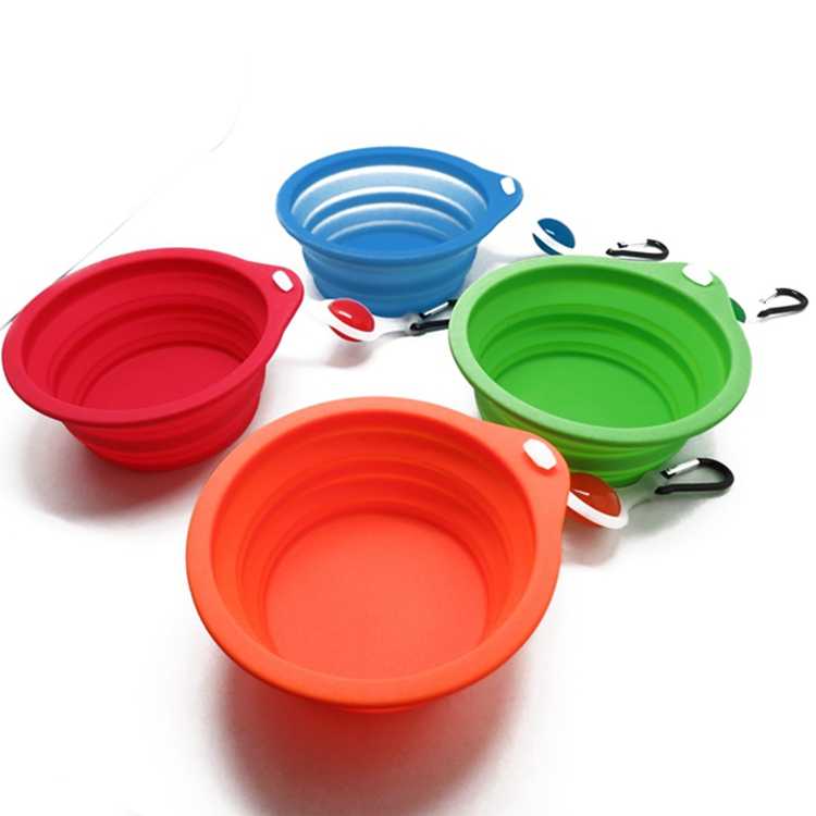 Supreme Dog Bowl with Clip on Light Travel Dog Ball to Eat Drink Foldable Pet Bowl