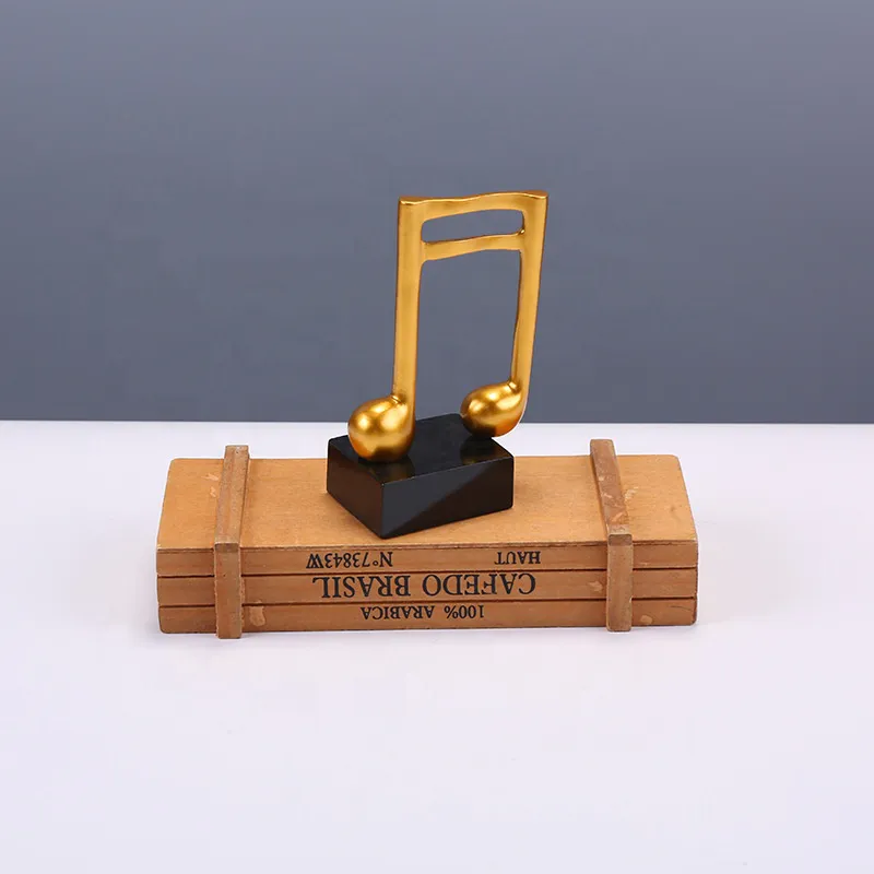 Musical Note Statue Europea Art Figurine Creative Ornaments Living Room Decoration Resin Crafts