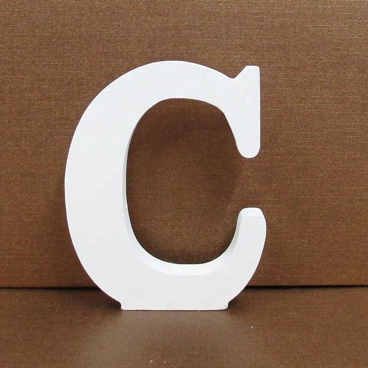 26 Pcs White Wooden Letters English Alphabet Lettre en bois for DIY Personalised Name Wedding Home Decor