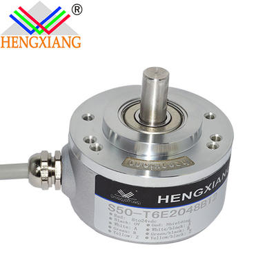 solid shaft 50mm Solid Shaft Rotary 5000 PPR Incremental Optical Encoder E6C2-CWZ3E