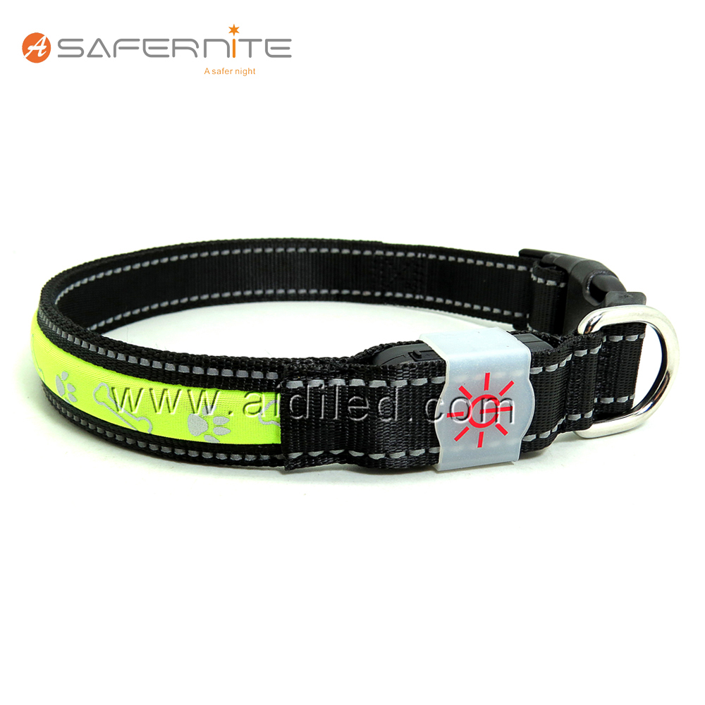 Fashion USB rechargeable Led Dog Collar, IXP4 Waterproof Rating For Bad Weather