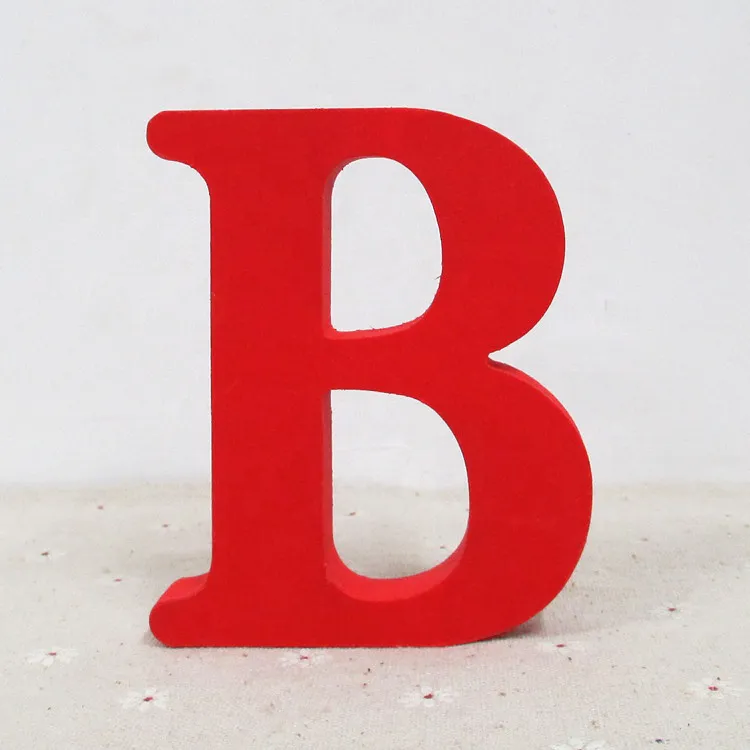Red Wooden Letters 26 Pcs English Alphabet Letras de Madera Lettre en bois for DIY Personalised Name Wedding Home DecorDesign