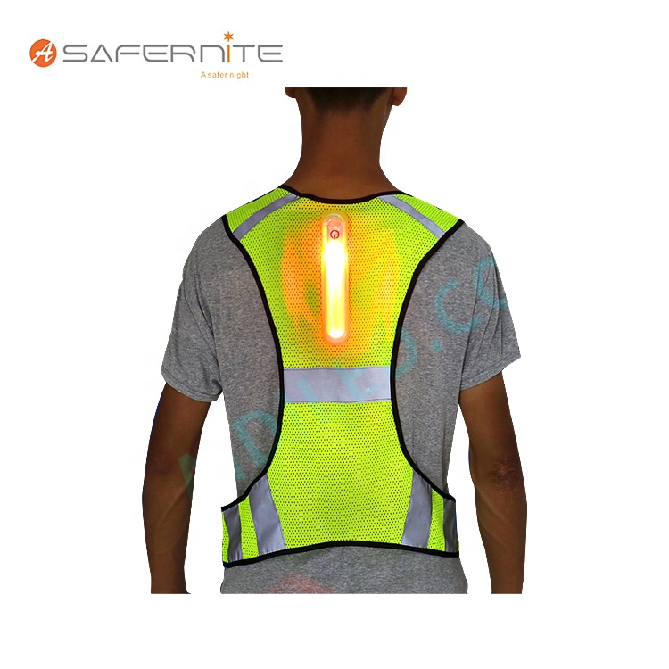 Reflective Traffic LedSafety Vest Detachable Led Light with Safety Vest for Cycling Running at Night