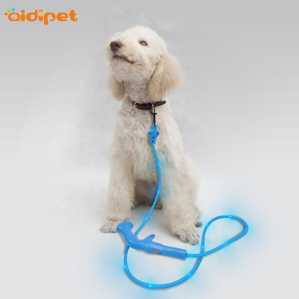 Waterpoof Dog Led Leash PVC Nylon Material Flashing TUBULAR SHAPELead for Dogs Dot Light Led Dog Lead from China