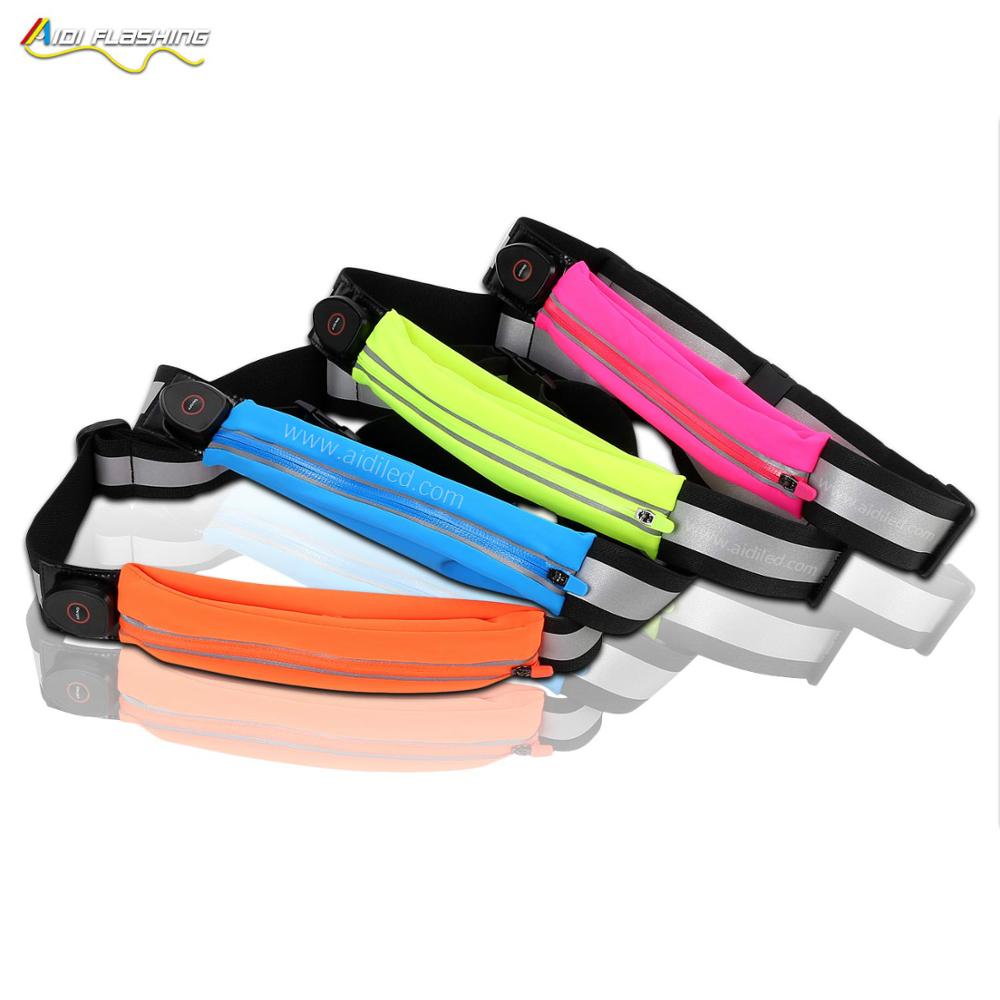Factory Price rechargeable nylon waist led bag