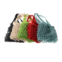 Osgoodway18 New Reusable Solid Shopping Bag String Grocery Bag Shopper Cotton Tote Mesh Net Woven Portable Durable Shopping Bag