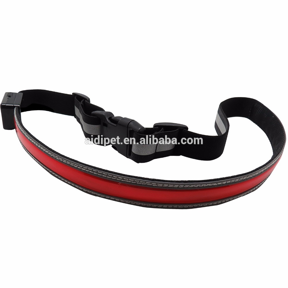 USB Rechargeable LED Safety Waist Belt- High Visibility Safety Gear for Running