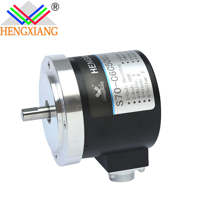 70mm solid shaft encoder 24V DC Motor Rotary Encoder Price Distance Sensor Position ABZ phase,NPN output