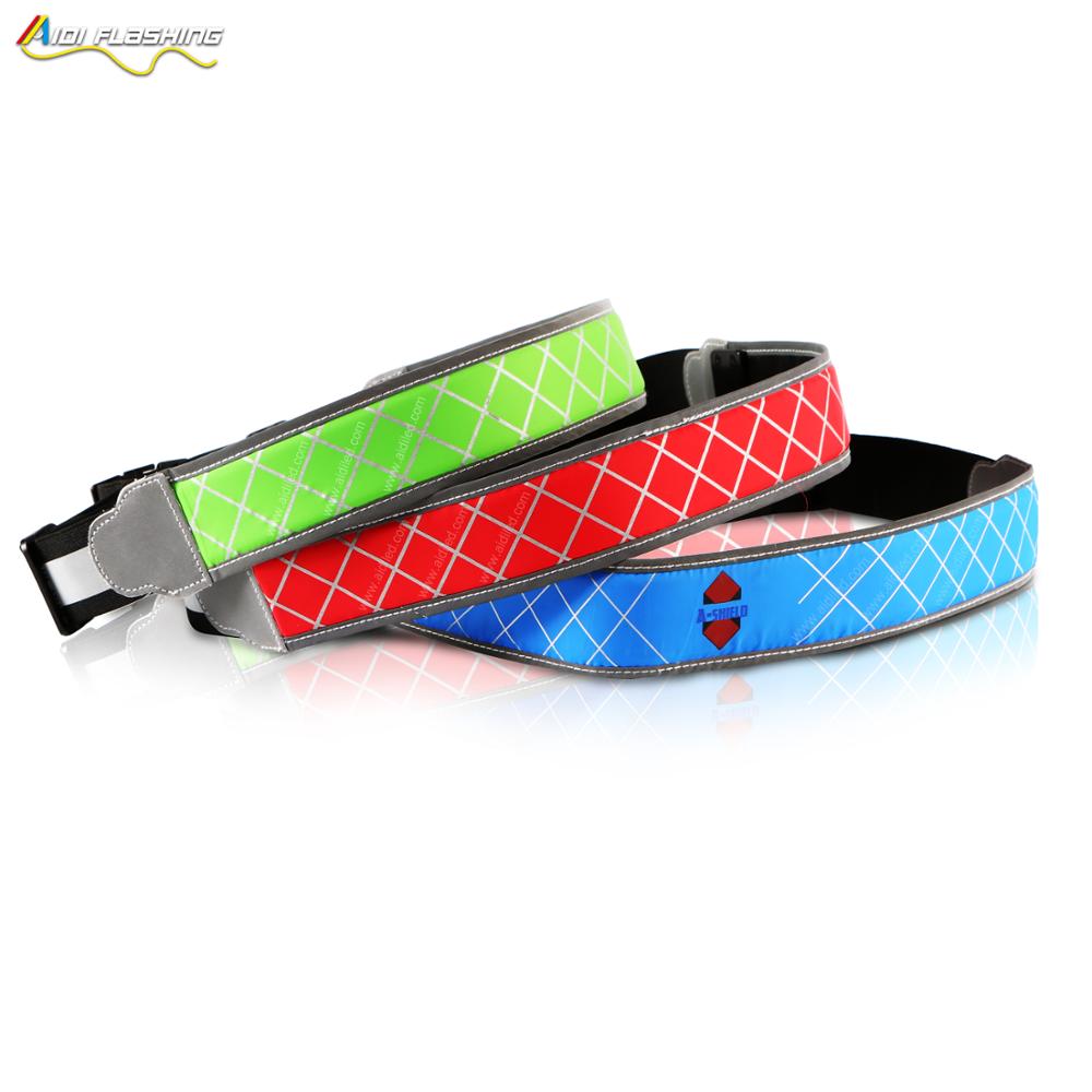 USB USB Rechargeable LED Belt hot products reflective sport led nylon waist belt