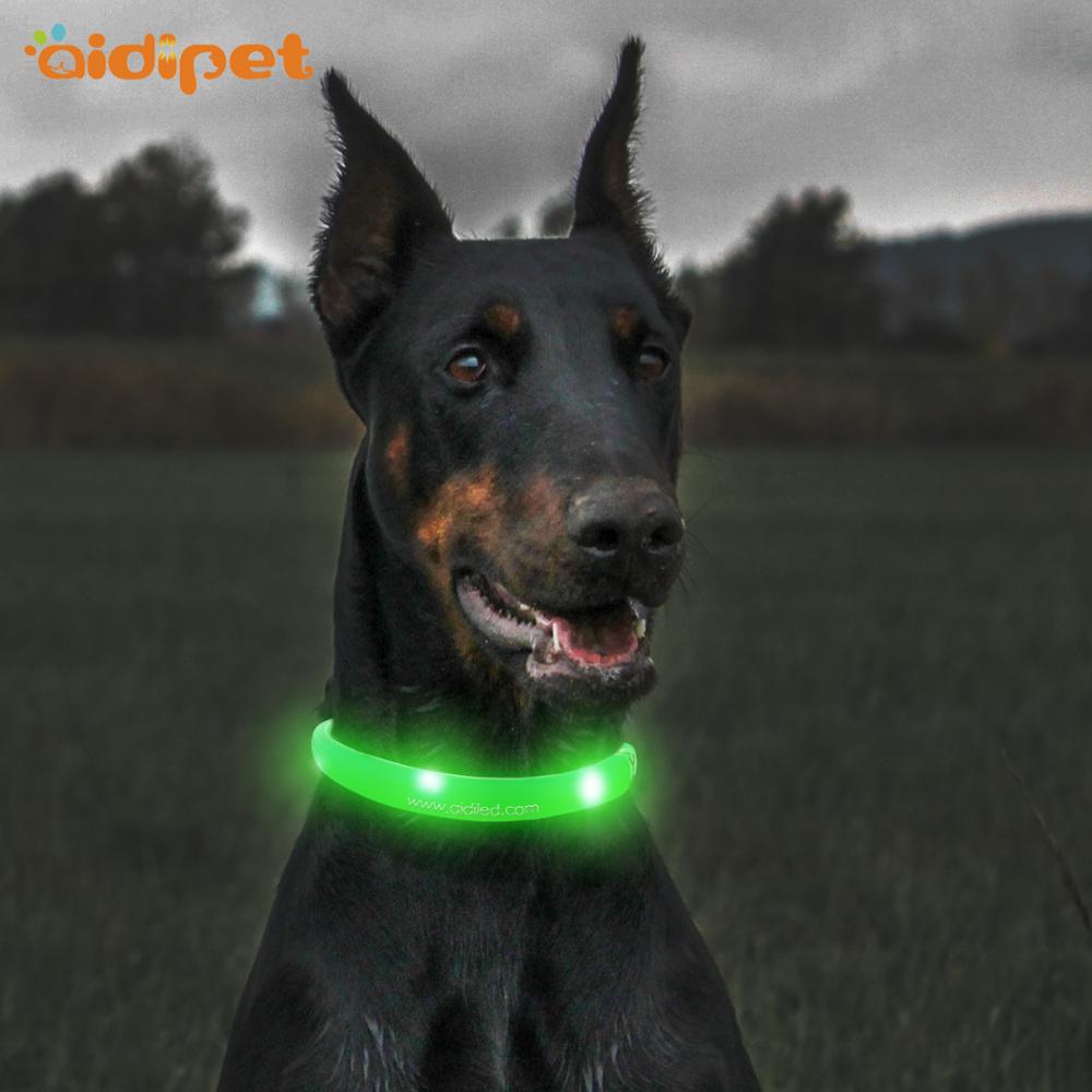 Wholesale Pet Accessories Safety Silicone Glowing Led Dog Collar