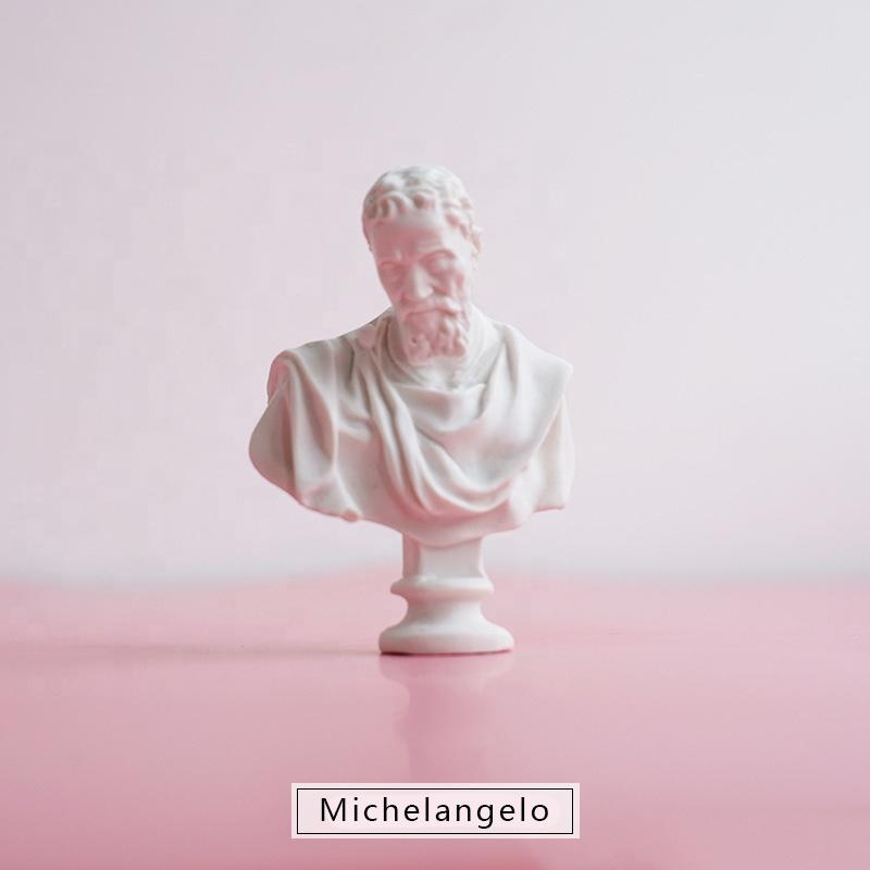 Mini Michelangelo Sculpture People Statue Desk Decoration Ornaments Resin Molds for Coffee Table