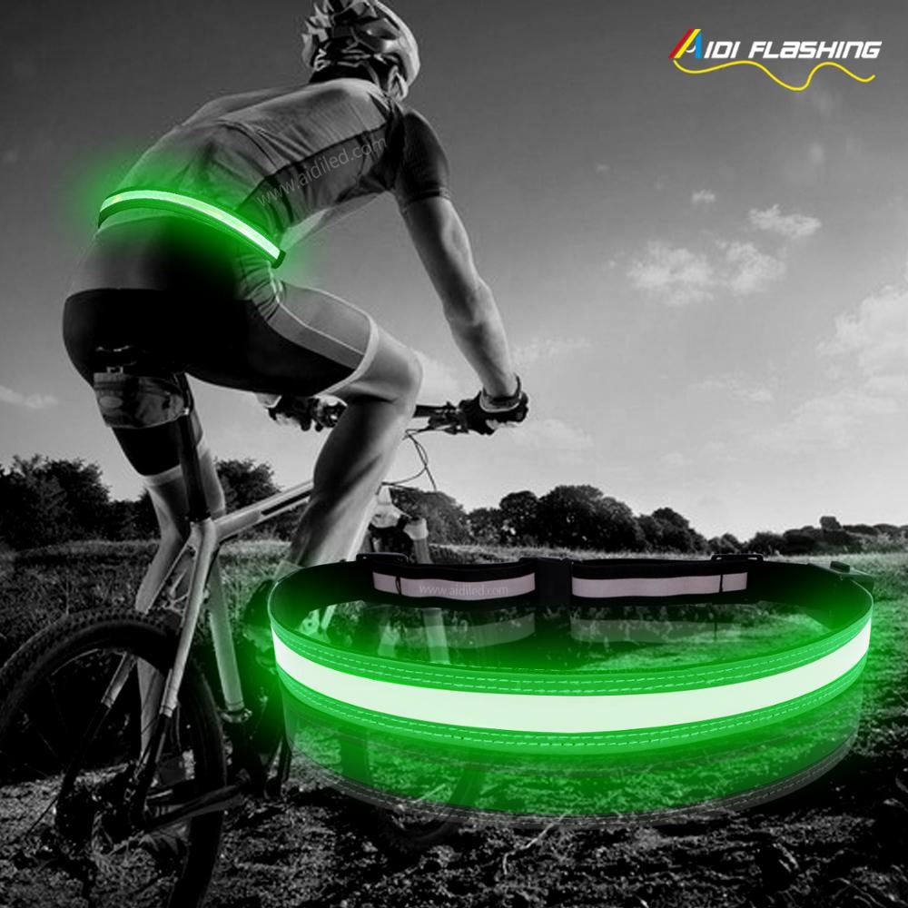 AIDI Hot Selling Led Reflective Belt for Runner Night Run Safety Guard Belt with Led Light Outdoor Sport Accessory Belt