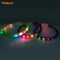 Customized Eco-friendly Pet Supplies Mesh Led Dog Collar with Light