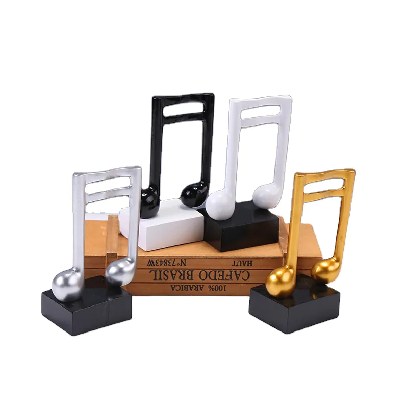 Musical Note Statue Europea Art Figurine Creative Ornaments Living Room Decoration Resin Crafts