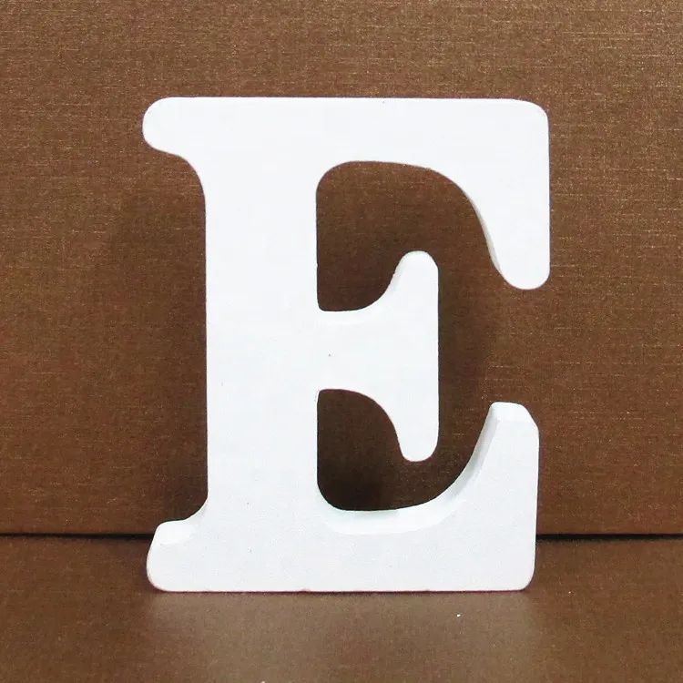26 Pcs White Wooden Letters English Alphabet Lettre en bois for DIY Personalised Name Wedding Home Decor