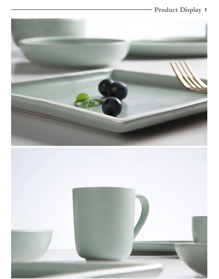 wholesale banquet hallportuguese ceramic green color porcelain used restaurant dinnerware sets